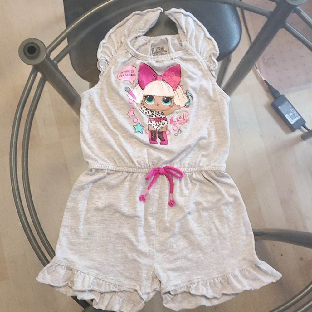 LOL Surprise girl's sleeveless jumper suit dress gray Size S/P/C (6)